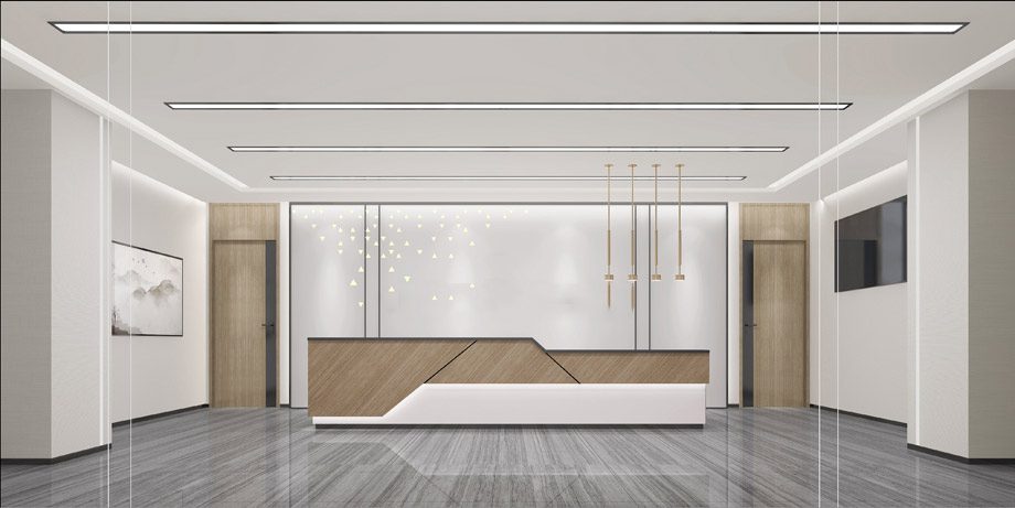 300平米新郑办公室设计施工效果图