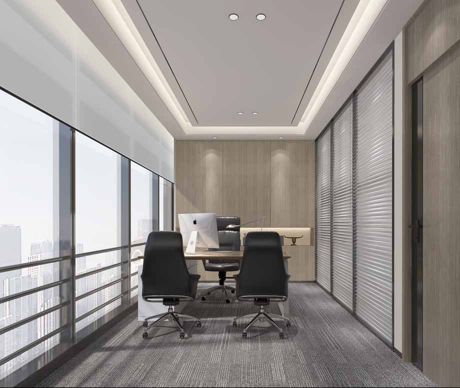 300平米新郑办公室设计施工效果图