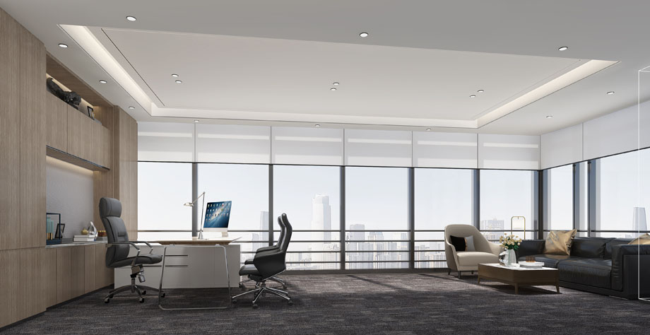 300平米新郑办公室设计施工效果图