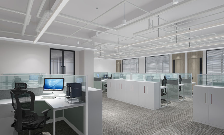 300平米新郑办公室设计施工效果图