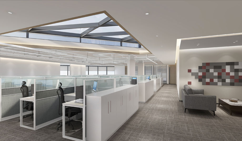 300平米新郑办公室设计施工效果图