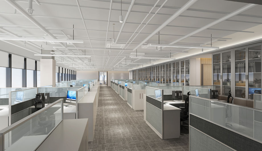 300平米新郑办公室设计施工效果图