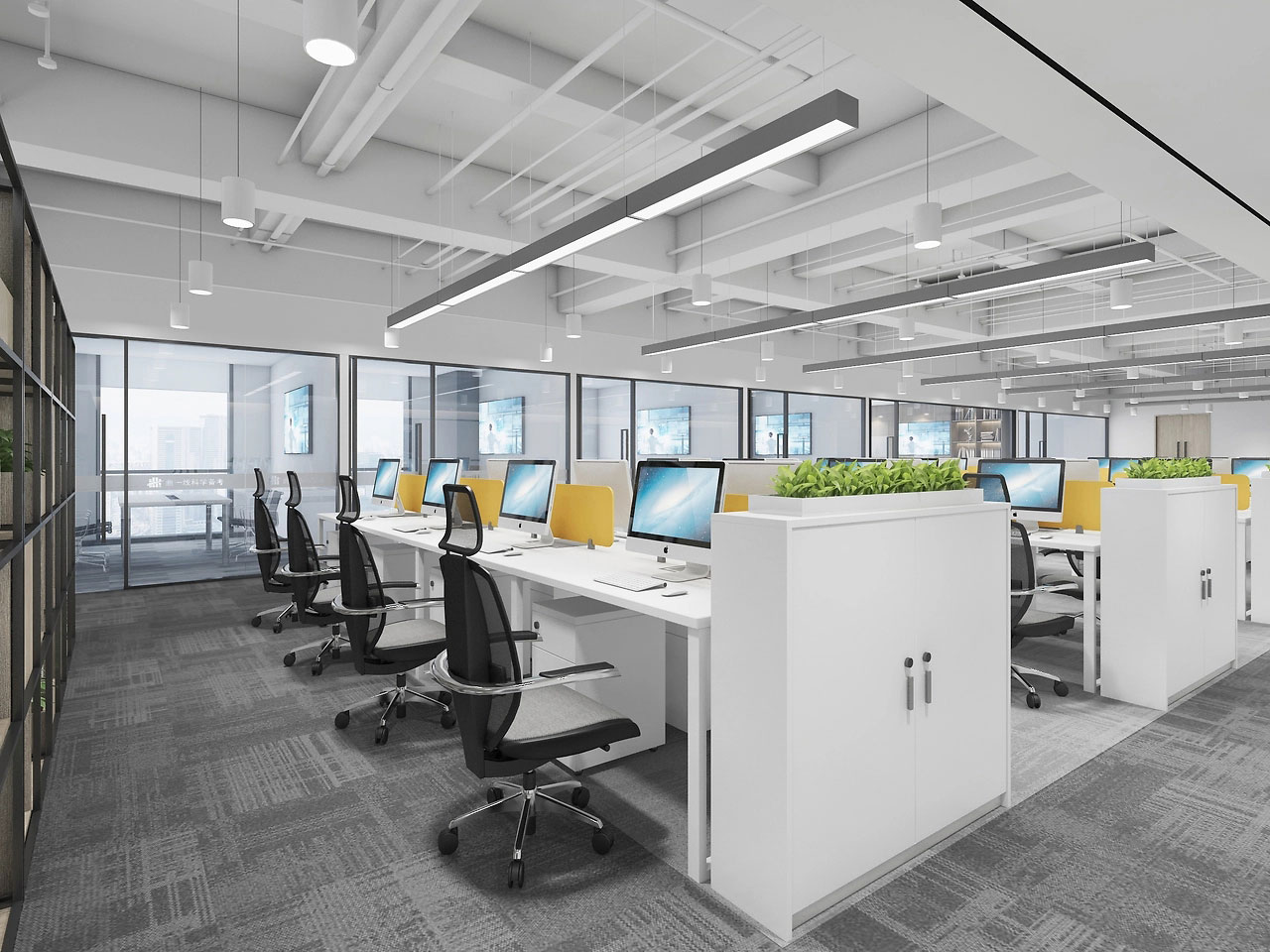 370平米新郑厂房办公室装修效果图
