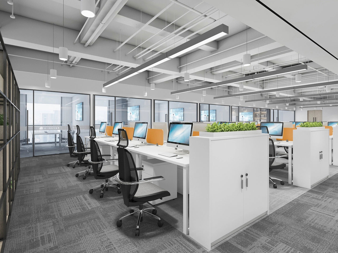 370平米新郑厂房办公室装修效果图
