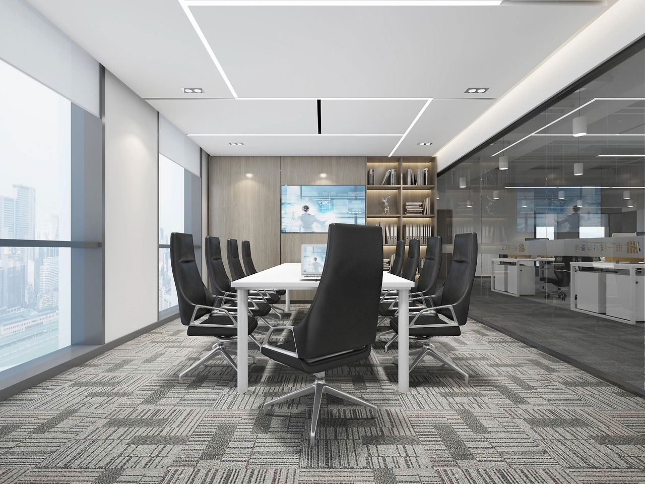 370平米新郑厂房办公室装修效果图