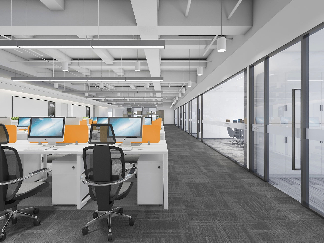 370平米新郑厂房办公室装修效果图