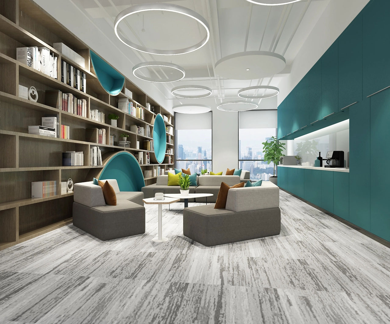 370平米新郑厂房办公室装修效果图