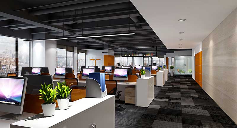 275平米新郑办公室装修施工效果图