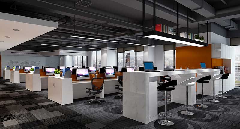 275平米新郑办公室装修施工效果图