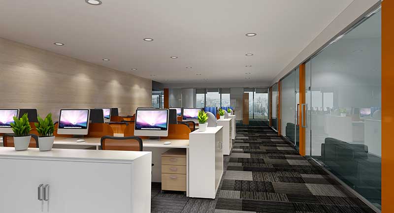 275平米新郑办公室装修施工效果图