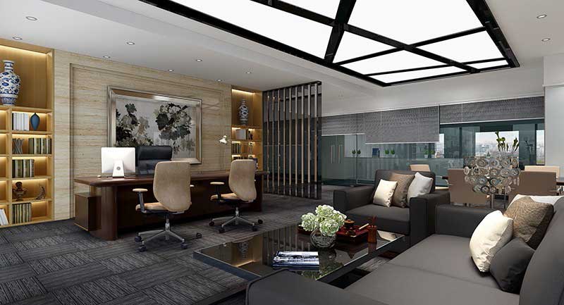 275平米新郑办公室装修施工效果图