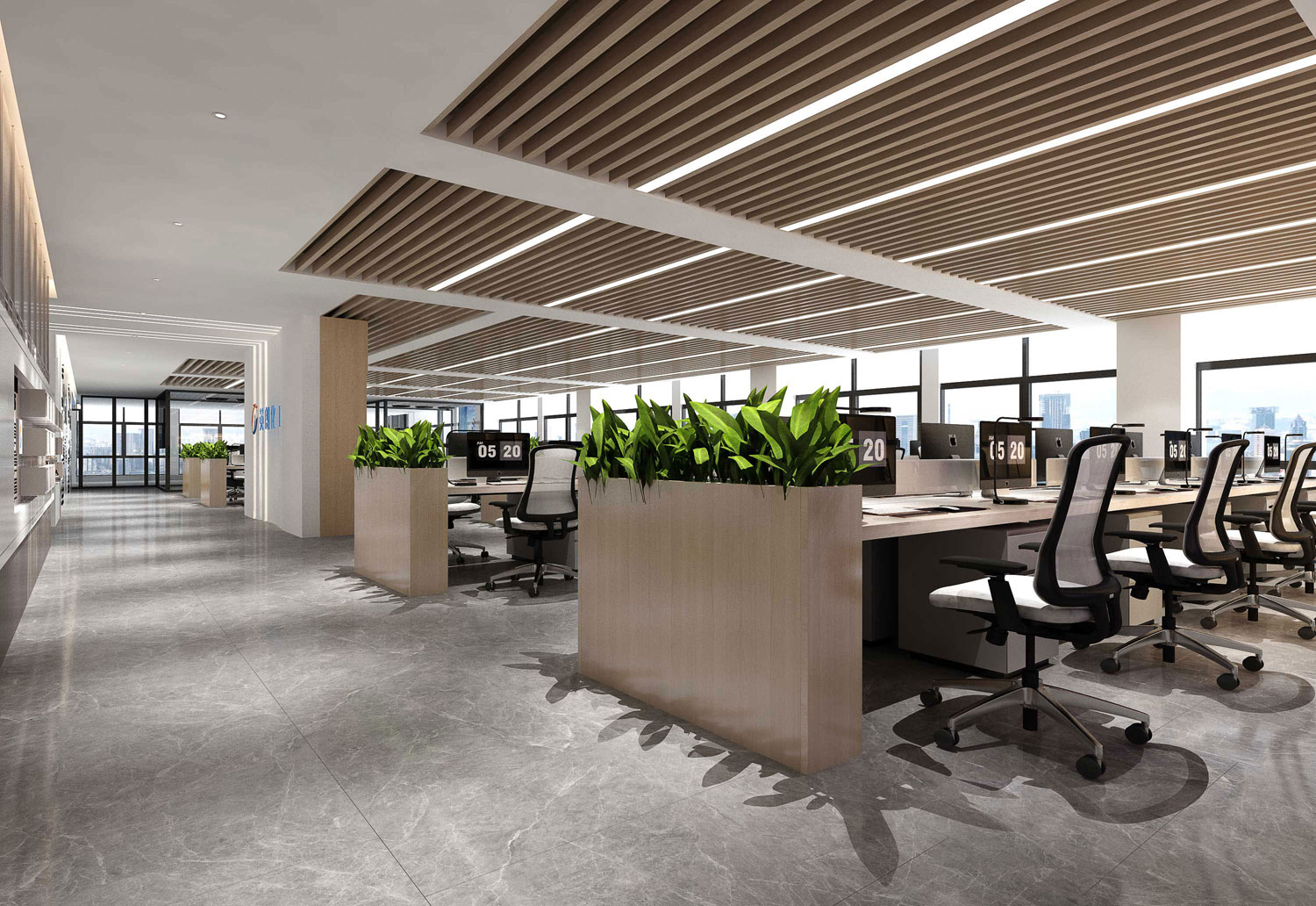 435平米新郑办公室装修设计效果图