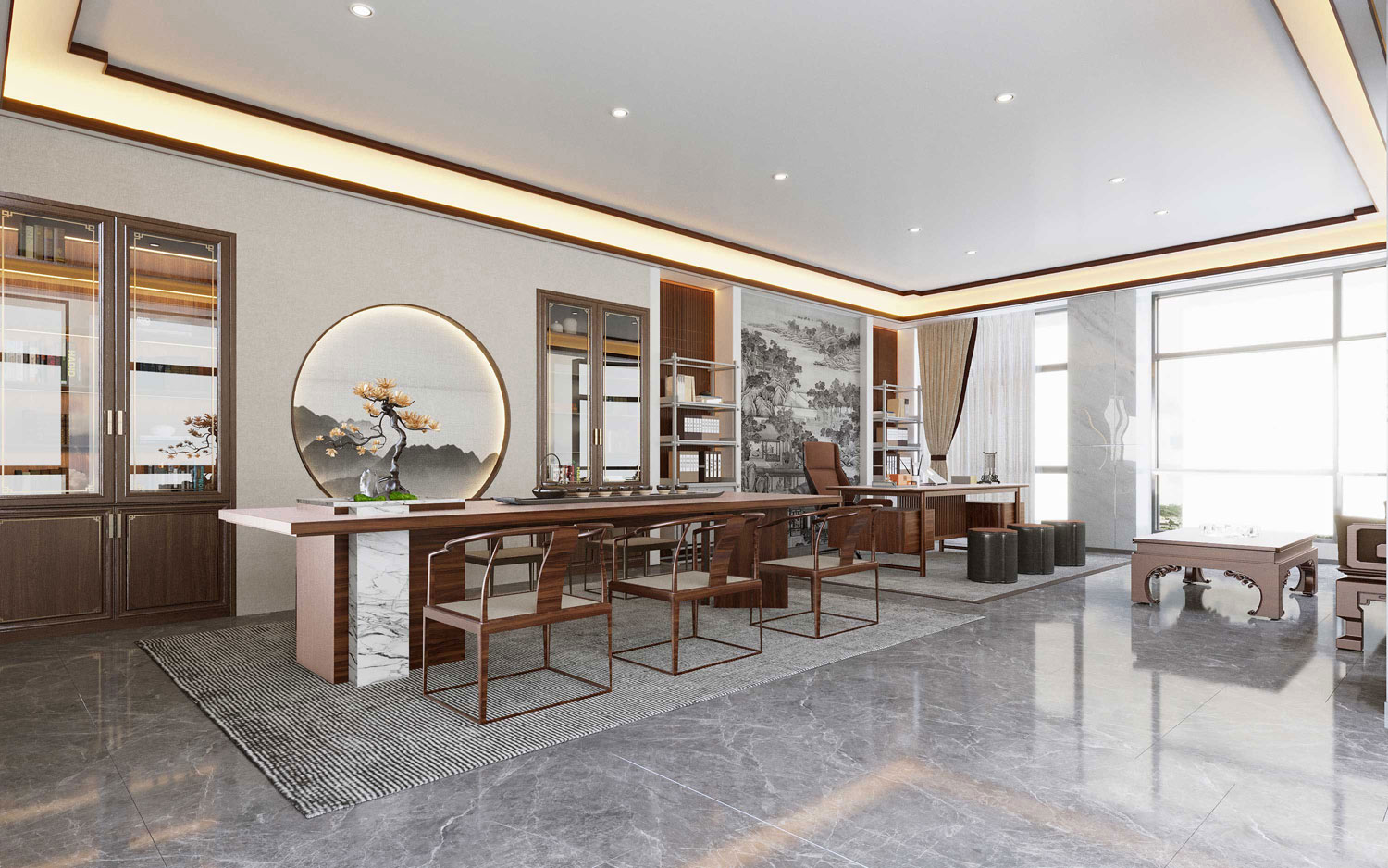 435平米新郑办公室装修设计效果图