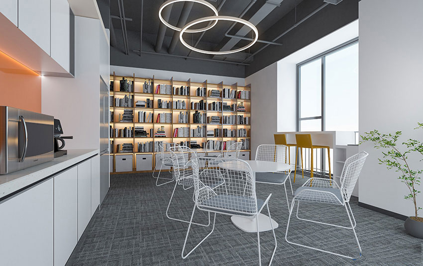 350平米新郑办公室装修施工效果图