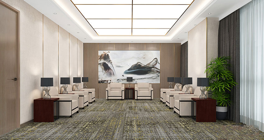 350平米新郑办公室装修施工效果图