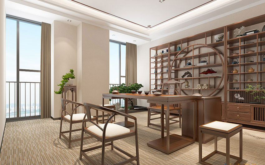 350平米新郑办公室装修施工效果图