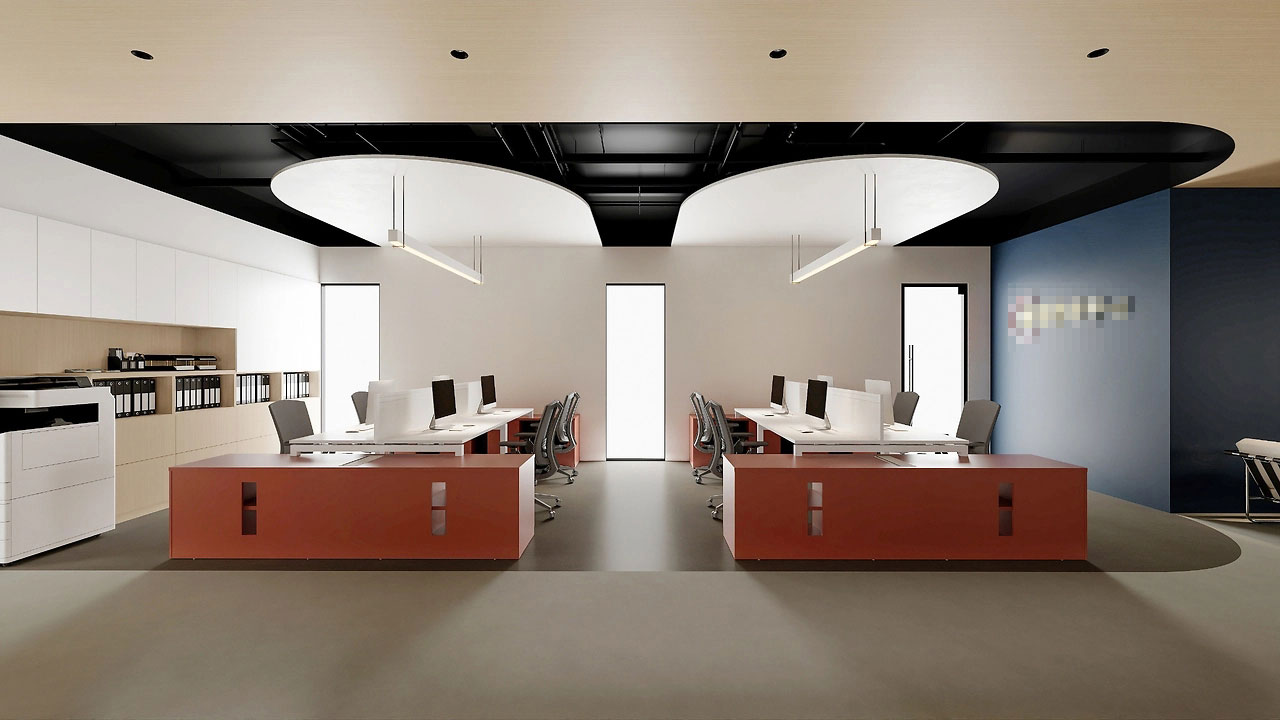 254平米新郑办公室设计施工效果图