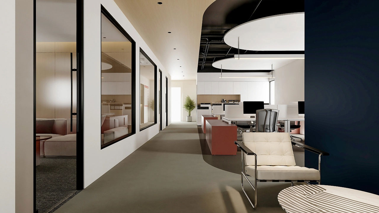 254平米新郑办公室设计施工效果图