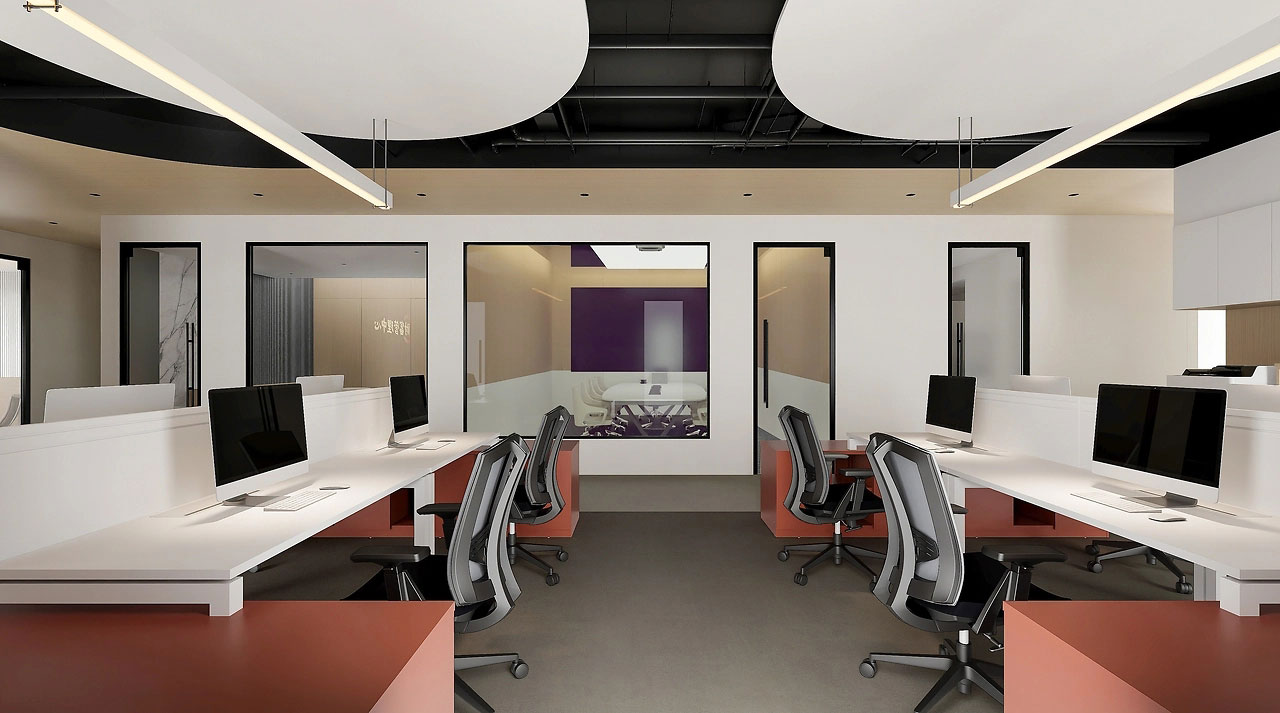 254平米新郑办公室设计施工效果图