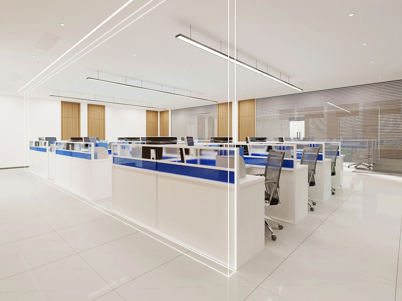 210平米新郑办公室设计装修效果图