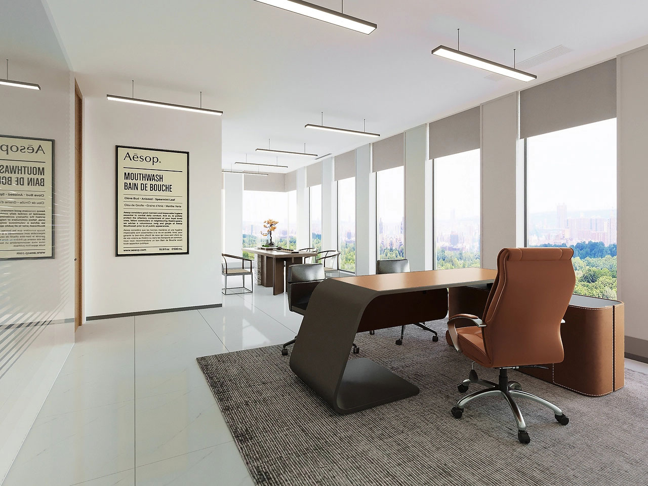 210平米新郑办公室设计装修效果图