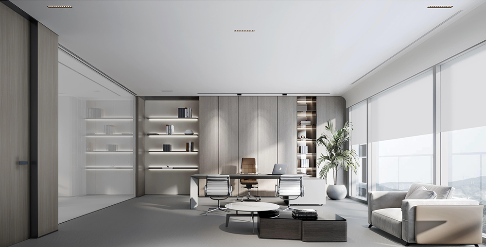 1800平米新郑企业办公楼设计效果图