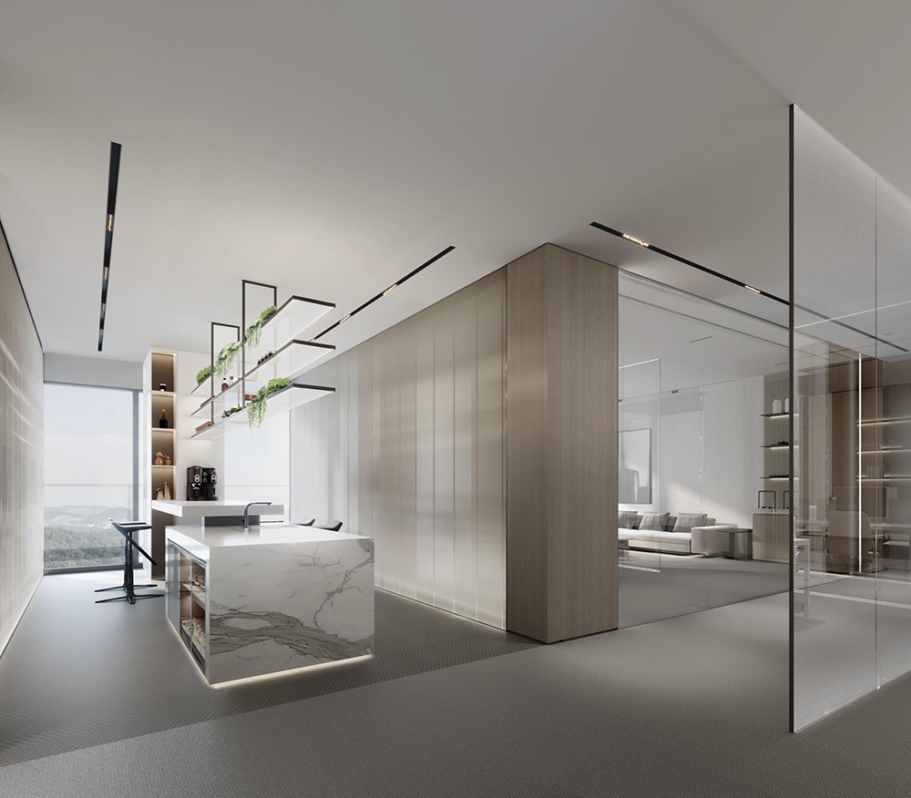 1800平米新郑企业办公楼设计效果图