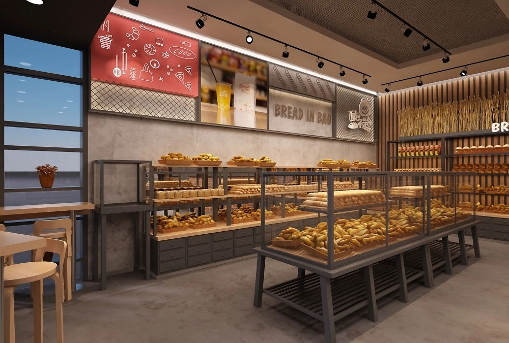 62平米新郑面包门店装修设计效果图
