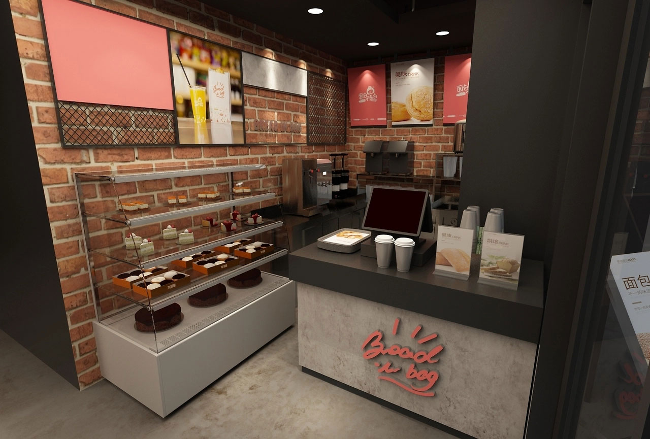 62平米新郑面包门店装修设计效果图