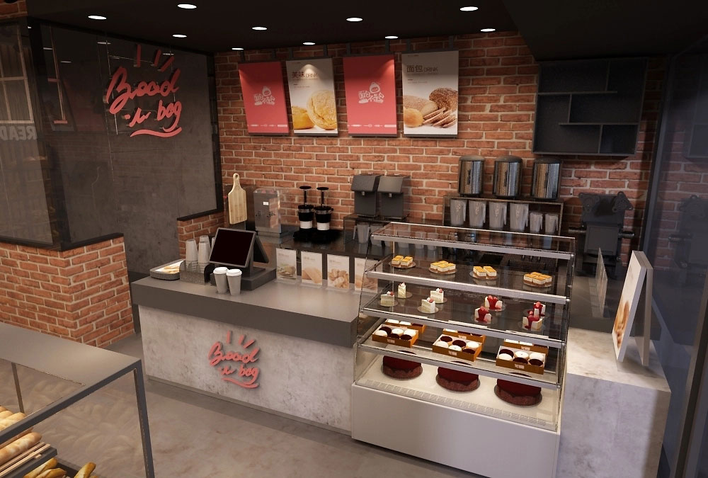 62平米新郑面包门店装修设计效果图