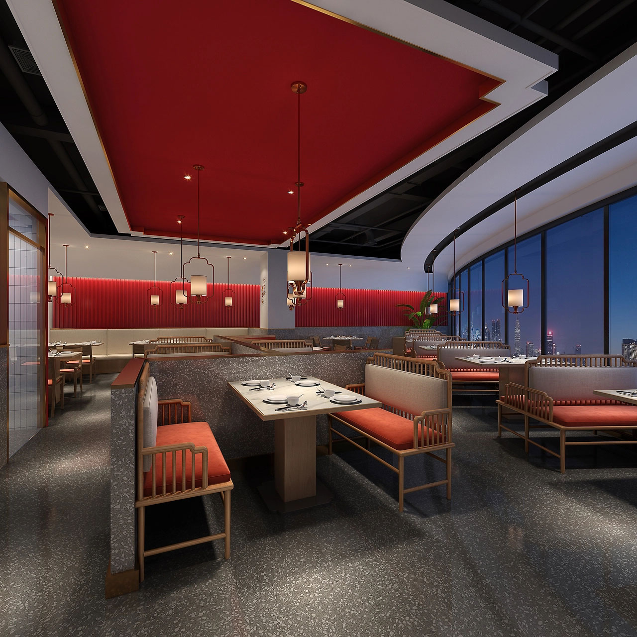 245平米新郑湘菜馆装修设计效果图