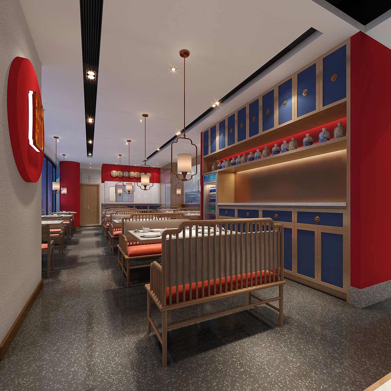 245平米新郑湘菜馆装修设计效果图