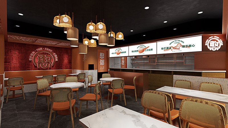 120平米新郑早餐店装修设计效果图