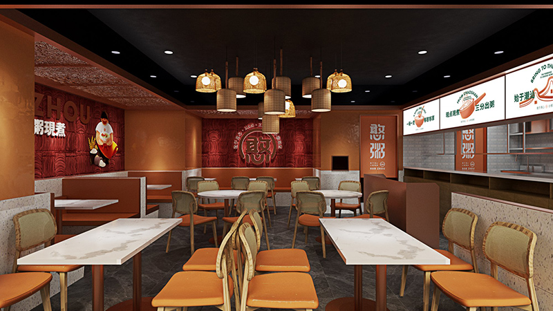 120平米新郑早餐店装修设计效果图