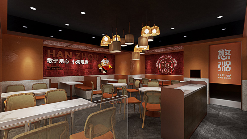 120平米新郑早餐店装修设计效果图