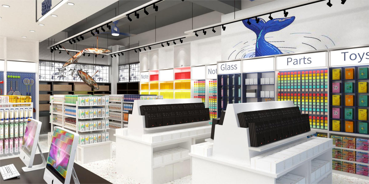 25平米新郑文具专卖店设计效果图