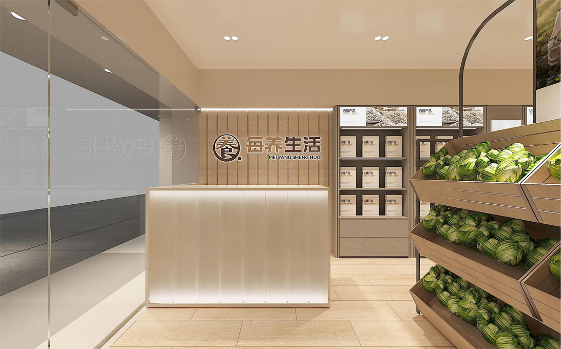 60平米新郑生鲜店面装修设计效果图