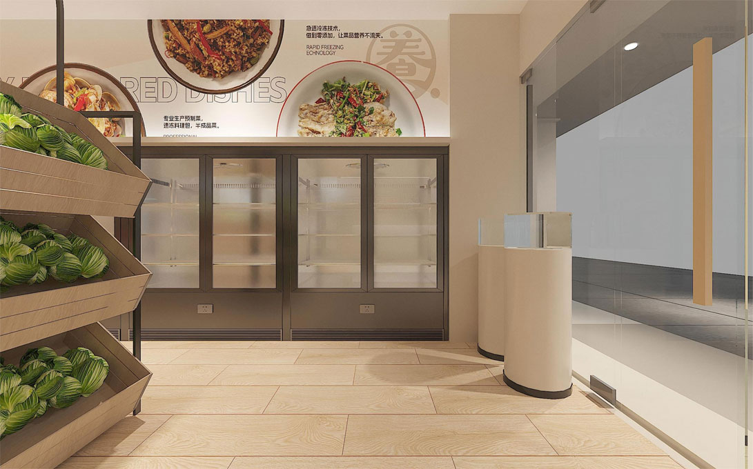 60平米新郑生鲜店面装修设计效果图