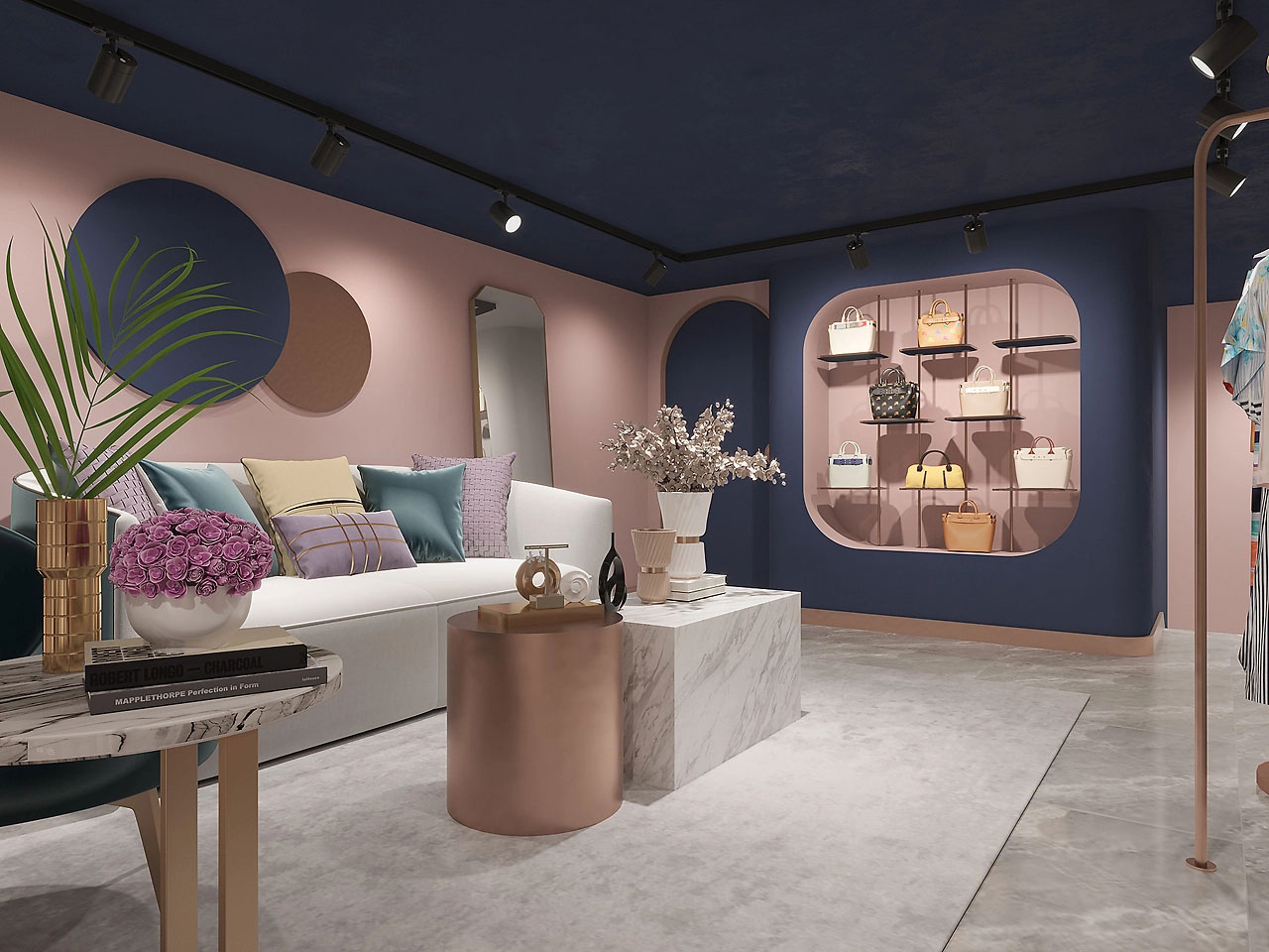 45平米新郑服装店装修设计效果图