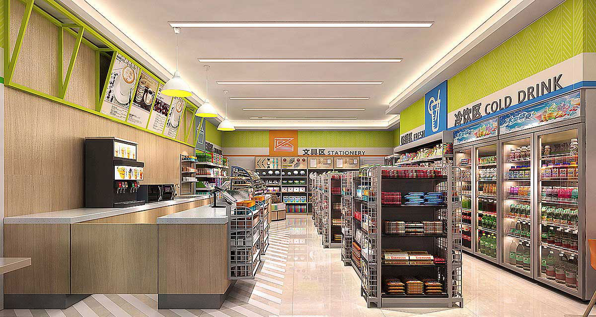 65平米新郑便利店装修设计效果图