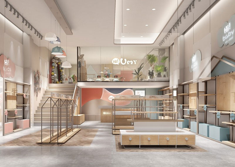 60平米新郑童装店面设计效果图