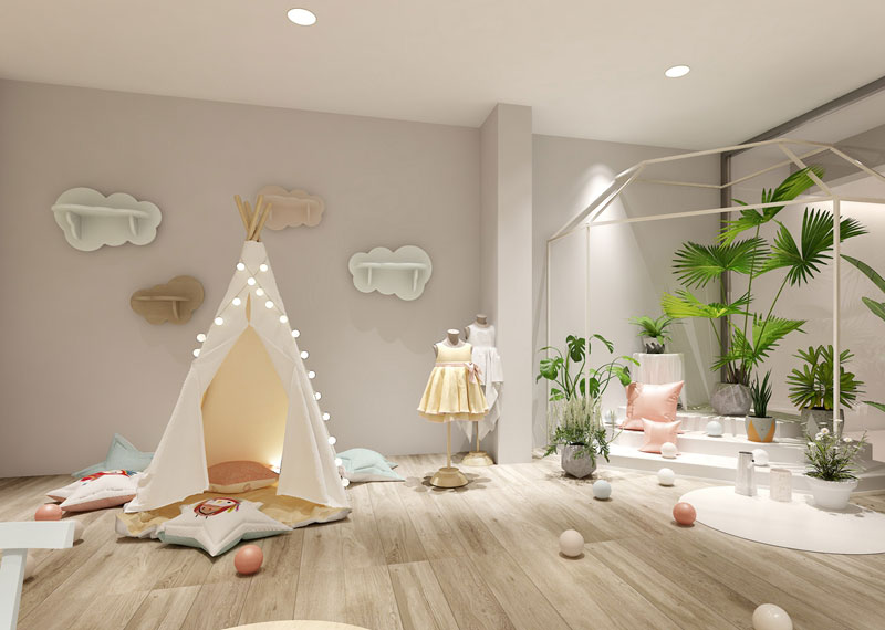 60平米新郑童装店面设计效果图