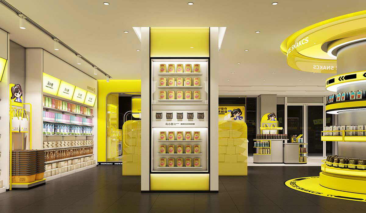 80平米新郑零食便利店设计效果图