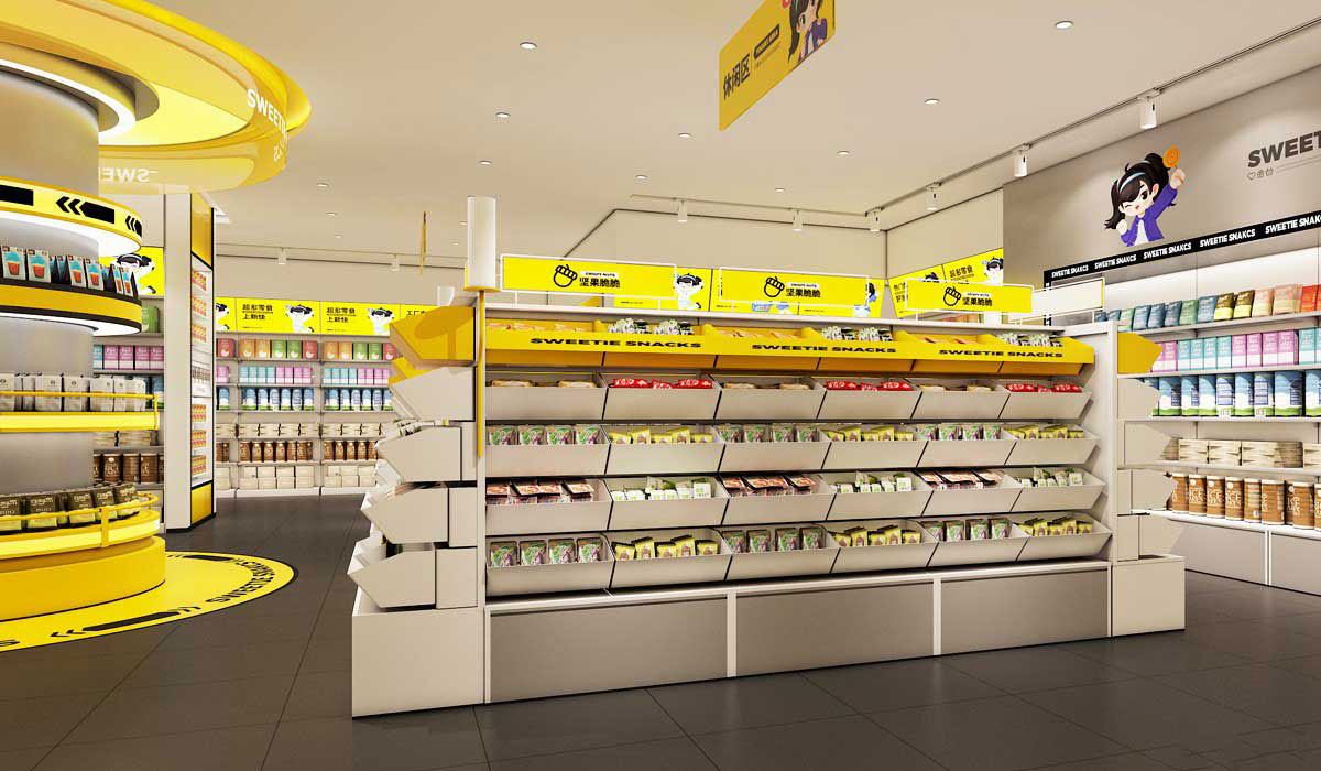 80平米新郑零食便利店设计效果图