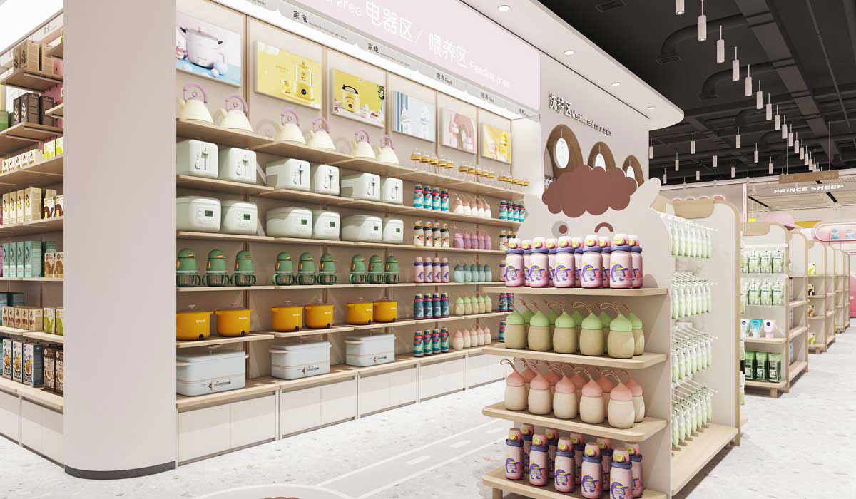 215平米新郑母婴用品店设计效果图