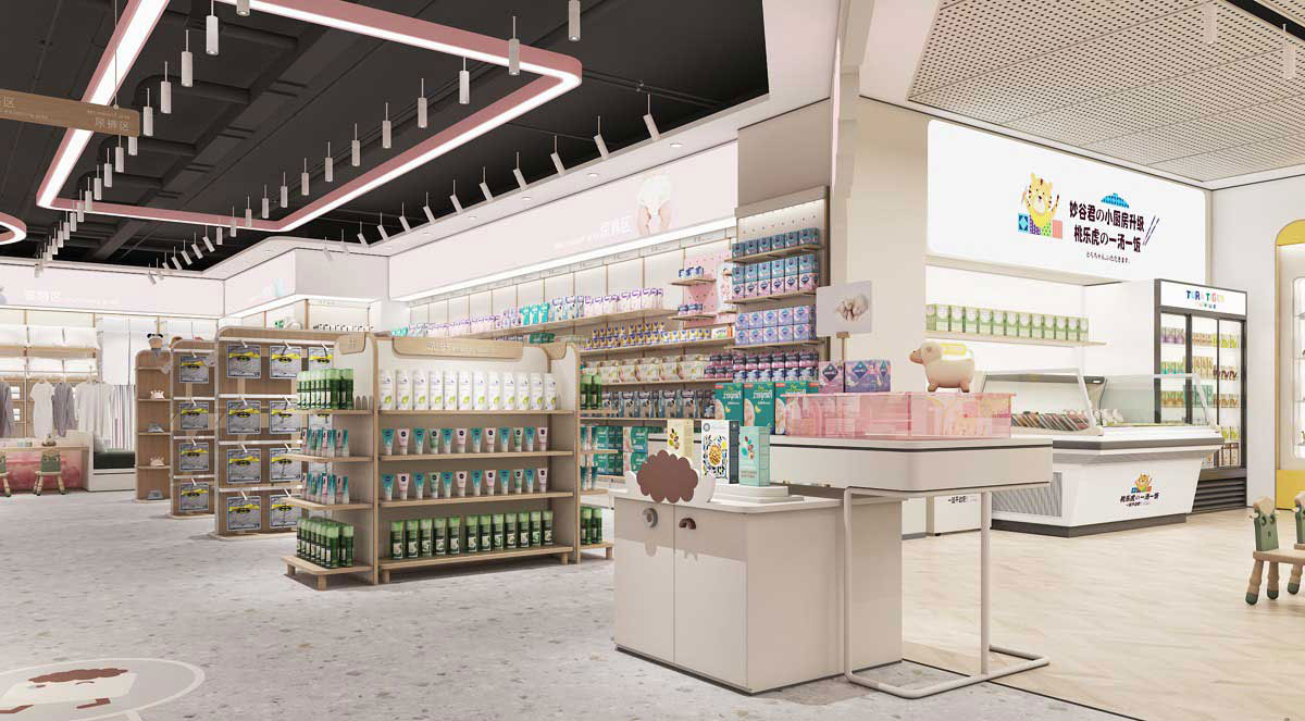 215平米新郑母婴用品店设计效果图