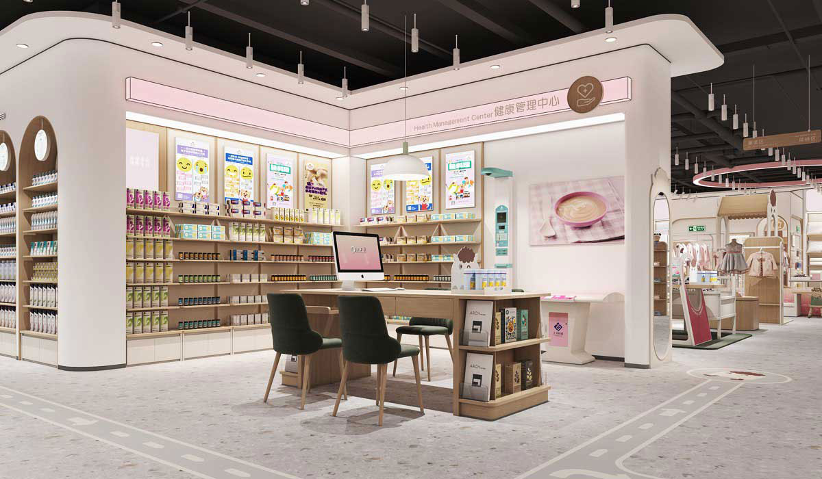 215平米新郑母婴用品店设计效果图