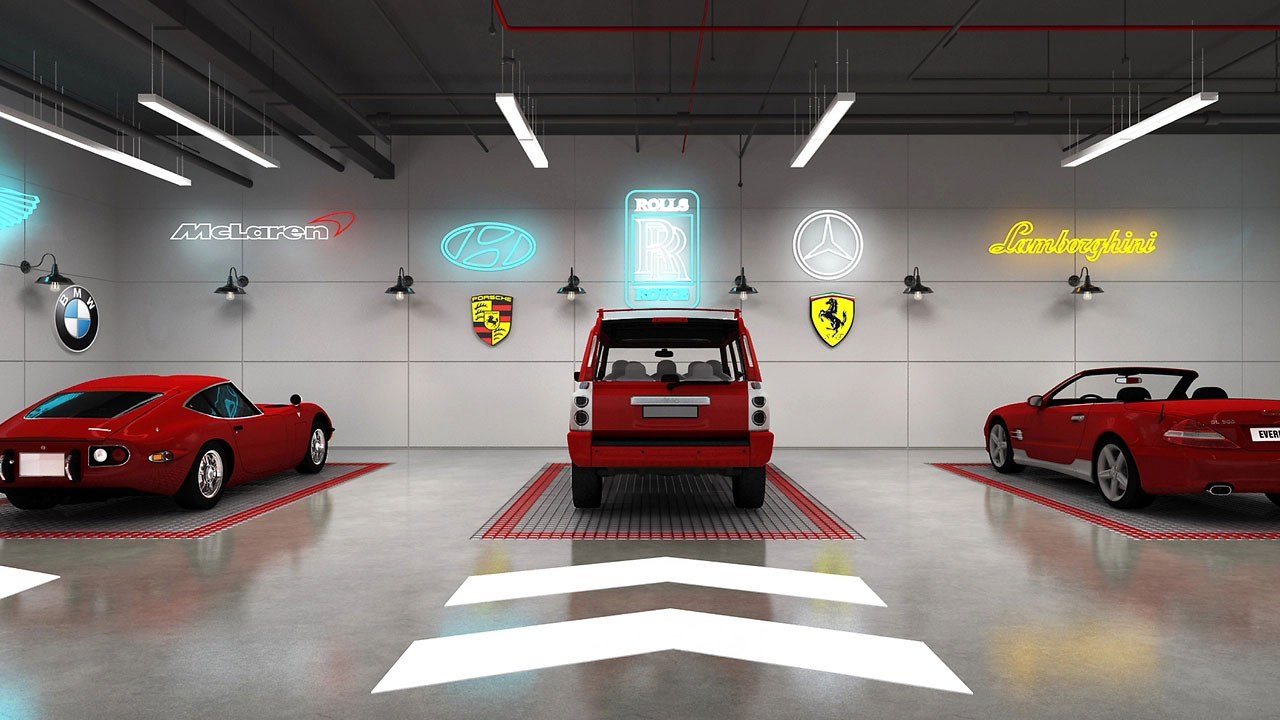 252平米新郑洗车店装修设计效果图