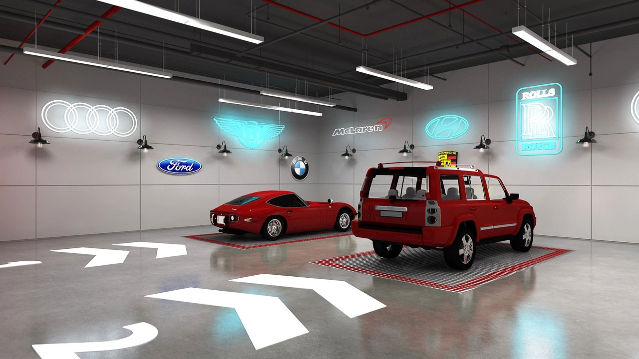 252平米新郑洗车店装修设计效果图