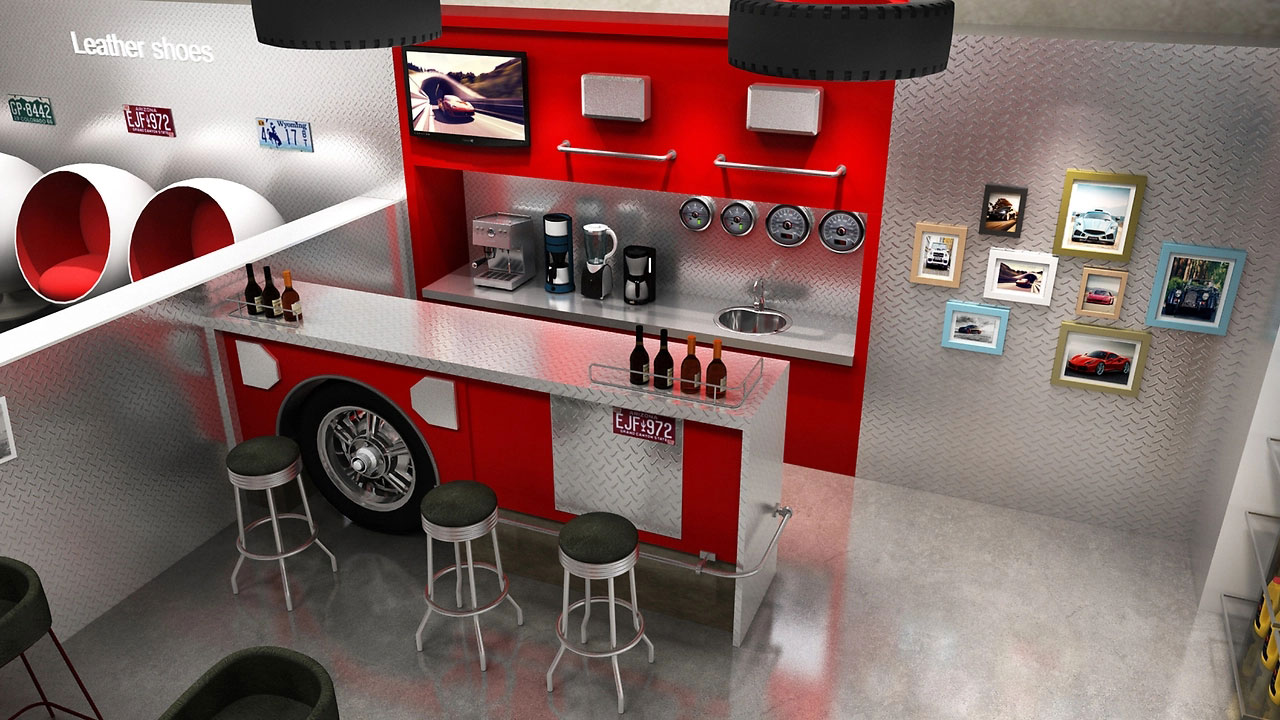 252平米新郑洗车店装修设计效果图